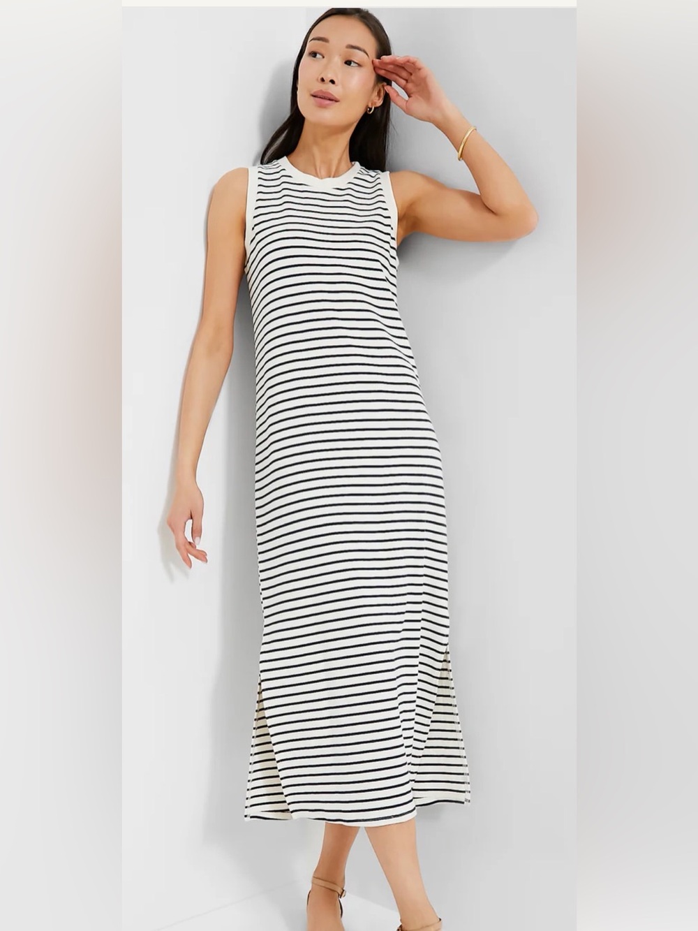 NWT Tuckernuck Navy Striped Sleeveless Gio Maxi Dress